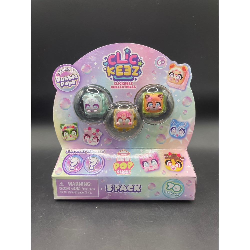 ClicKe3z Series 3 Bubble Pops Clickable Collectibles 5-Pack Goliath Mystery Toy